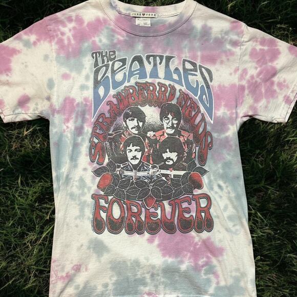 Junk Food / The Beatles / Strawberry Fields Forever / Tye dye Tee - Picture 1 of 6